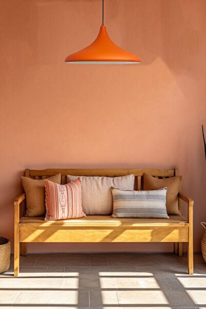 Bamyum 45 cm Çaplı Champion Xl Turuncu Avize Tekli Sarkıt Lamba Cafe Restoran Salon Mutfak Avizeleri