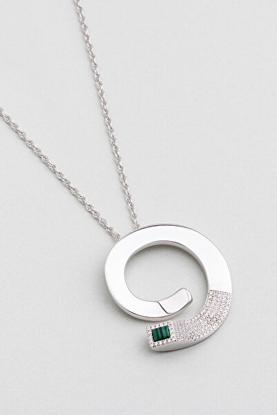 So CHIC... Euphoria 18 Ayar Beyaz Altın Kaplama 52 Cm Gümüş Tasarım Kolye