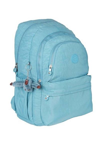SYG Rucsac de școală cu 5 compartimente, rezistent la apă, cu accesorii din material textil 1660-albastru
