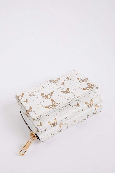 DeFacto Women's Butterfly Patterned Faux Leather Wallet 3170962