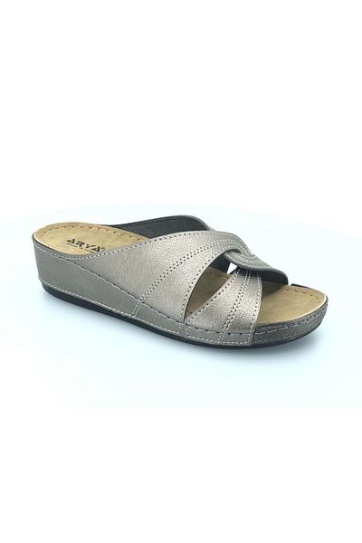 Kids Club Shoes Дамски ортопедични чехли Aryan 09-098 ПЛАТИНЕНИ