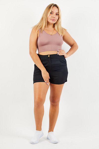 Accessorize Women Plain Basic Shorts, Black
