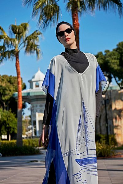 Remsa Mayo RDP003 Model Hijab Costum de baie - Sailing Single Kaftan Pareo