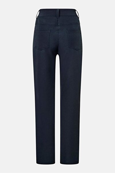 Tchibo Women Regular Fit Solid Straight Pant, Navy