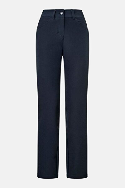 Tchibo Women Regular Fit Solid Straight Pant, Navy