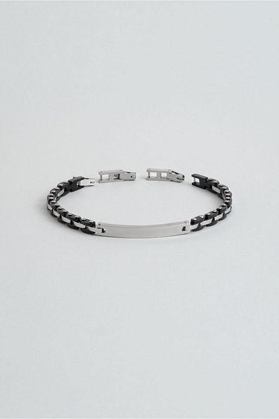 So CHIC... Black Detailed 21 cm Steel Men's Bracelet