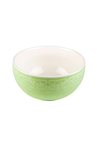 KANCAEV Lace Collection Salad Bowl, 16cm. Green Sold as a Set of 2