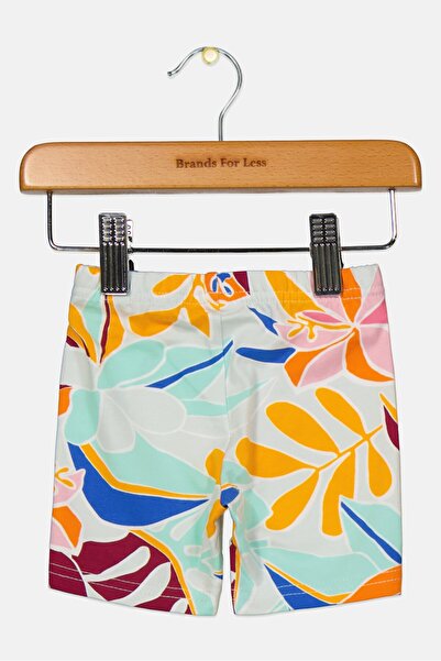 Carter's Toddlers Girl Floral Pattern Shorts, Orange Combo