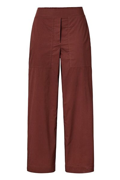 Tchibo Women Modern Fit Plain Wide Leg Pant, Brown