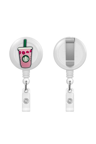 PABALAS Pink Coffee Cup Figured Yoyo Card Holder