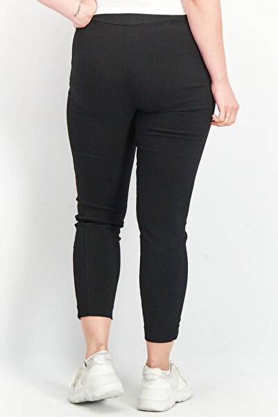 Tchibo Women Slim Fit Solid Stretchable Trouser Pants, Black