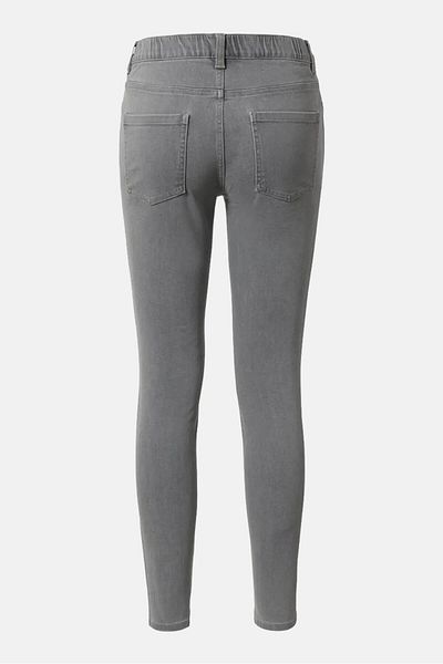 Tchibo Women Slim Fit Plain Stretchable Jeggings, Grey