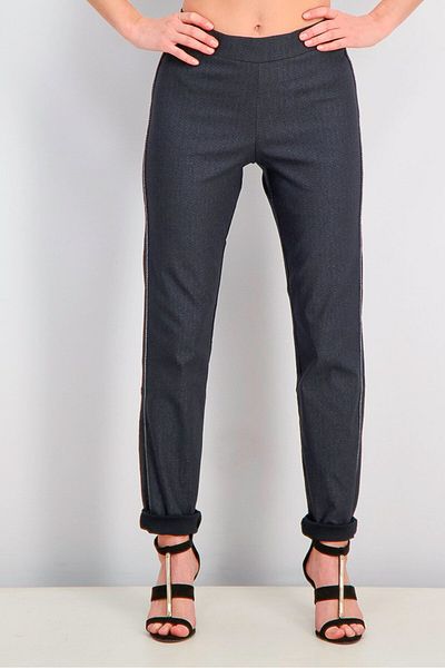 Tchibo Women Regular Fit Plain Straight Leg Pants, Black