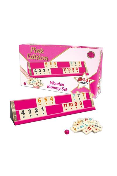 AnkaShop طقم أوكي إستوك فاخر باللون الوردي - إصدار خشبي وردي موديل Elite مع حجر الميلامين