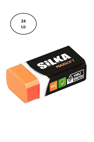 Rasanet Silka Maxsoft Orange Eraser 24 pcs