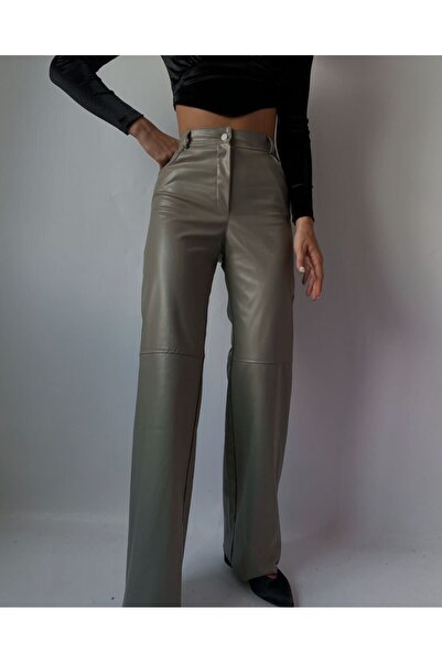 ARDSU Kadın Suni Deri Pantolon ,Beli 80 cm, Boyu 105 cm,Paça genisligi 56 cm