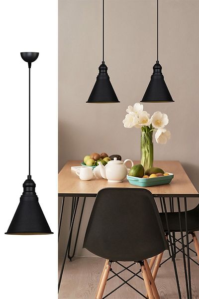 Bamyum Cole Black Metal Pendant Lamp Chandelier Lamp Rustic Vintage Indoor Office Cafe Hotel Store Lighting