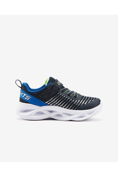 SKECHERS Twisty Brights - Novlo Little Boy Navy Blue Lighted Sports Shoes 401650n Nvbl