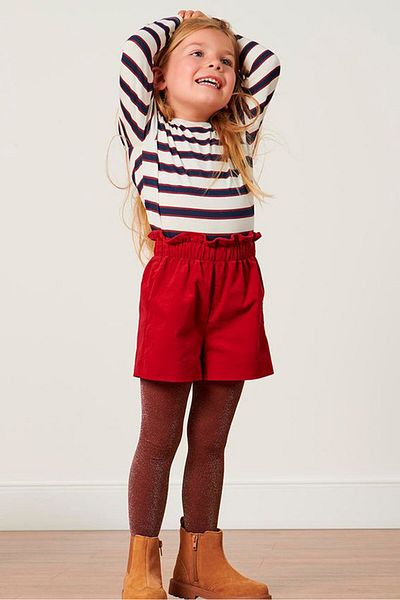 Tchibo Kids Girl Velvet Shorts, Red