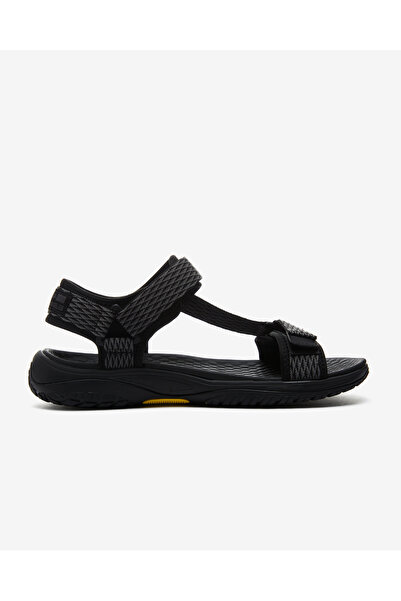 SKECHERS Lomell - Rip Tide Erkek Siyah Sandalet 204351 Bkgy
