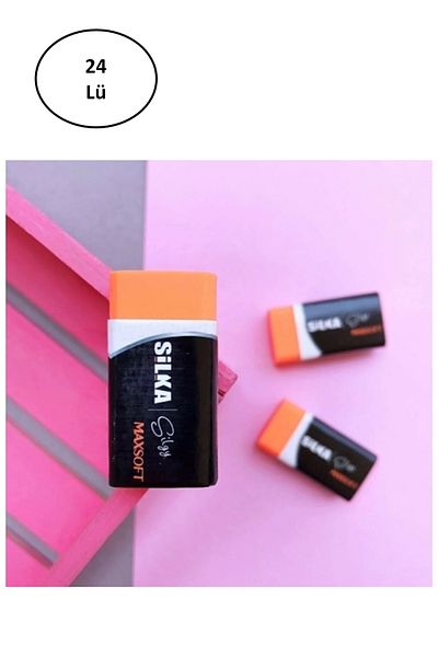 Rasanet Silka Maxsoft Orange Eraser 24 pcs