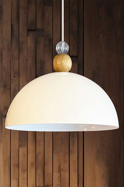 Bamyum Yimpi White - Small Transparent Bead Chandelier Single Pendant Lamp Living Room Hairdresser Cafe Decorative Lighting Patisserie
