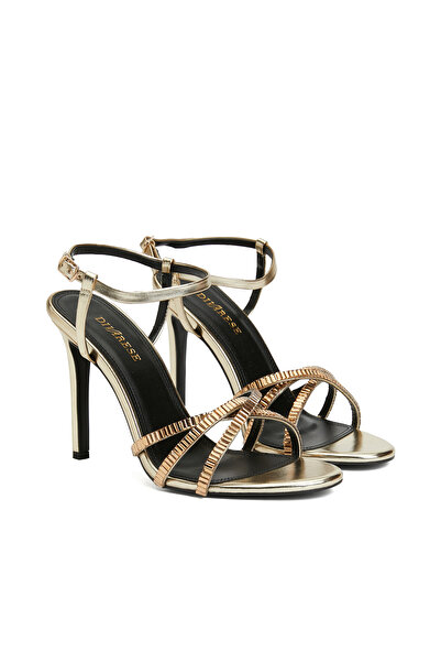 Dıvarese Gold Kadın Deri Sandalet