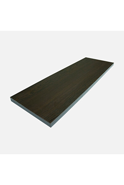 Kufi Kahverengi Ahşap Dikdörtgen Salon Dekoratif Raf, 100x20 Cm, 18 Mm Yonga ...