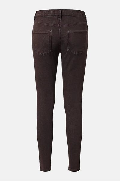 Tchibo Women Slim Fit Plain Stetchable Jeggings, Brown