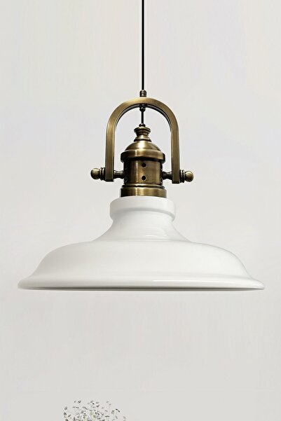 Bamyum Bergo Beyaz Delikli Eskitme Başlık Beyaz Avize Salon Oturma Odası Yata...