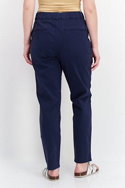 Tchibo Women Slim Fit Plain Dress Pants, Navy Blue