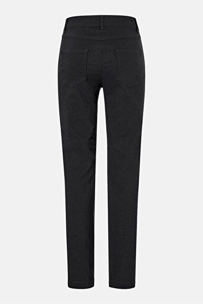 Tchibo Women Regular Fit Solid Stretchable Straight Pants, Black