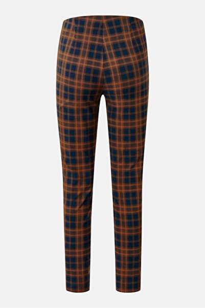 Tchibo Women Slim Fit Plaid Dress Pants, Brown