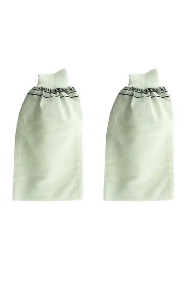 Rasanet 2 Pieces White Bath Bath Bladder with Elastic 25x17 Cm