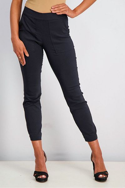 Tchibo Women Ankle Length Stretch Pants, Black
