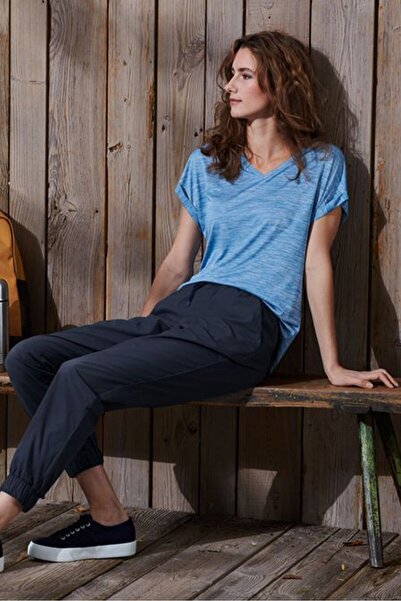 Tchibo Women Regular Fit Plain Jogger Pants, Navy