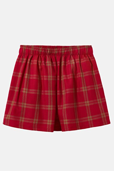 Tchibo Kids Girl Checkered Pull On Mini Skirts, Red