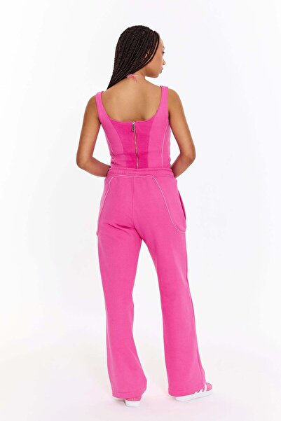 ŞEBNEM GÜNAY Pink Cotton Corset Top