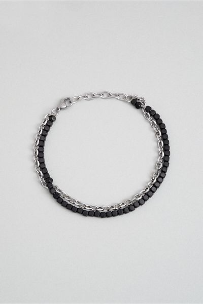 So CHIC... Onyx Stone 21 cm Steel Men's Bracelet