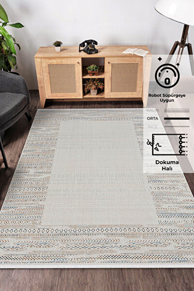 Konfor Halı Konfor Cashmere 8607 El Dokuma Örgüsü Renkli Halı