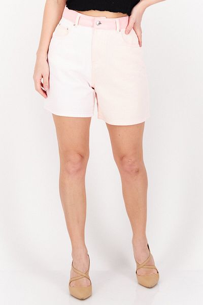Don't Call Me Jennyfer Women Regular Fit Colorblock Shorts, Pink Combo