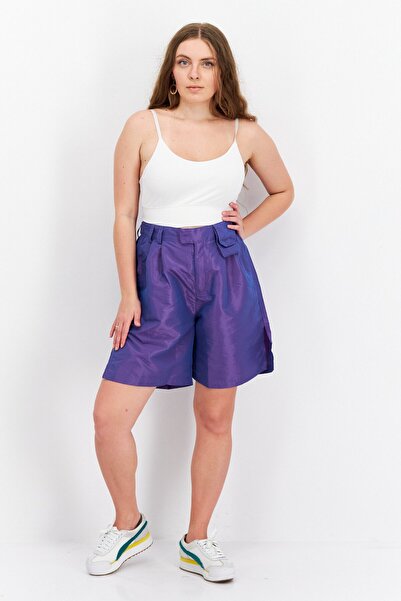 Reebok Women Sportswear Fit Plain Training Shorts, Purple