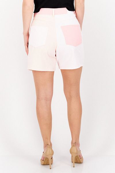 Don't Call Me Jennyfer Women Regular Fit Colorblock Shorts, Pink Combo