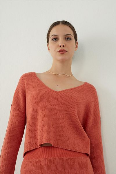 SHERIN Ροζ Oversize Πλεκτό Πουλόβερ με απαλή υφή