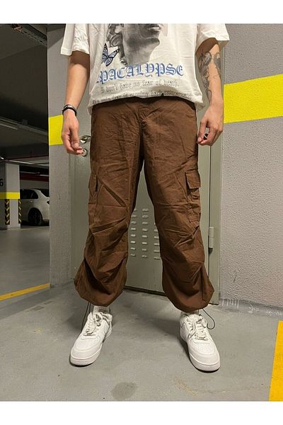1blood Παντελόνι Cargo Pocket Parachute ΚΑΦΕ