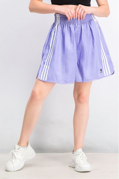 adidas Women Sportswear Fit 3 Stripe Boxing Shorts, Purple