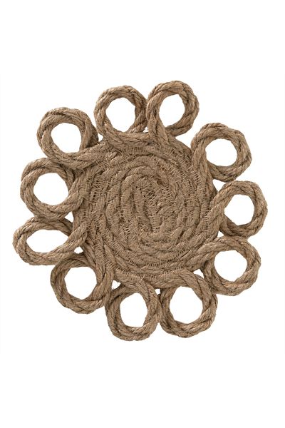 Mudo Home 12CM Jute Under Cup - Flower Model