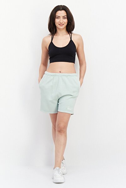 Guess Women Embroidered Logo Drawstring Basic Shorts, Green