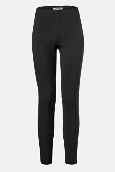 Tchibo Women Slim Fit Solid Stretchable Trouser Pants, Black