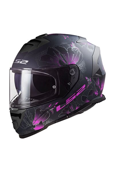LS2 STORM 2 BURST MAT SİYAH-PEMBE KASK